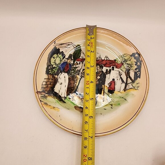 Grimwades Welsh Characters Plate - Hand-Painted 8" - Picture 4 of 4